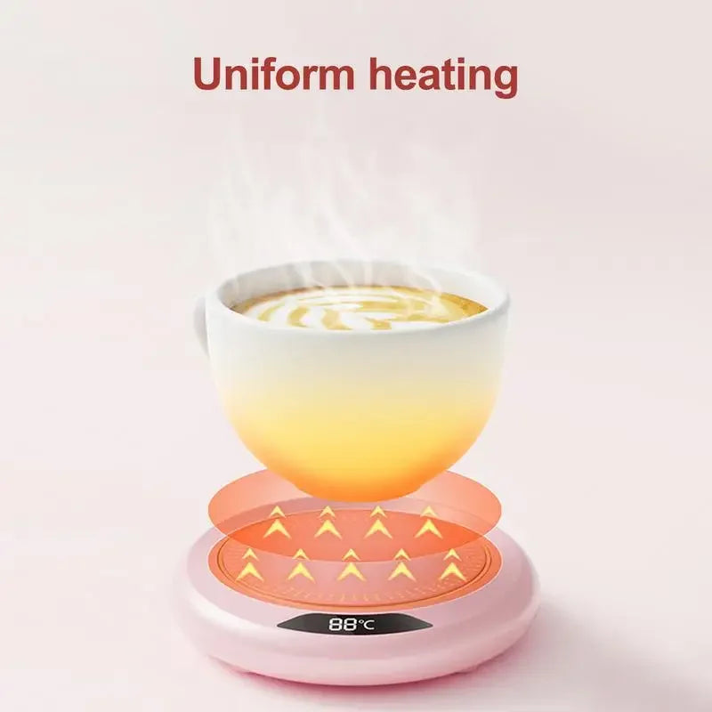 Mini Portable 55 65 75° USB Cup Warmer Coffee Mug Heating Coaster Smart Thermostatic Hot Plate Milk Tea Water Heating Pad Heater